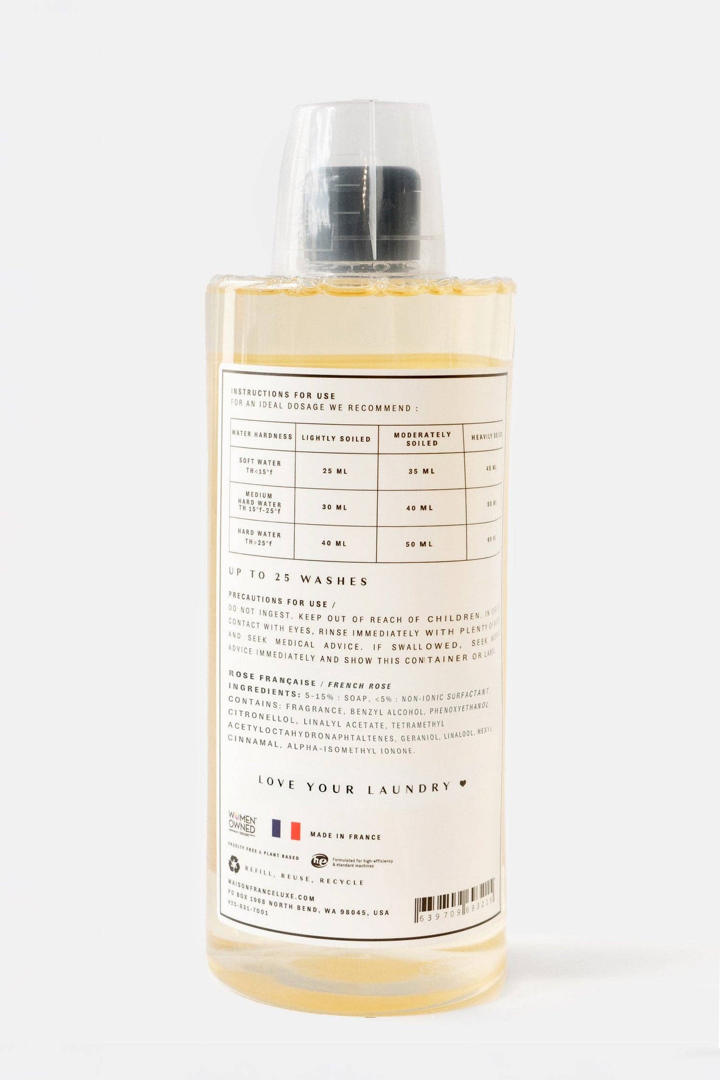 Luxury French Laundry Detergent 1000ml | The Laundry Evangelist x Maison France Luxe: French Rose