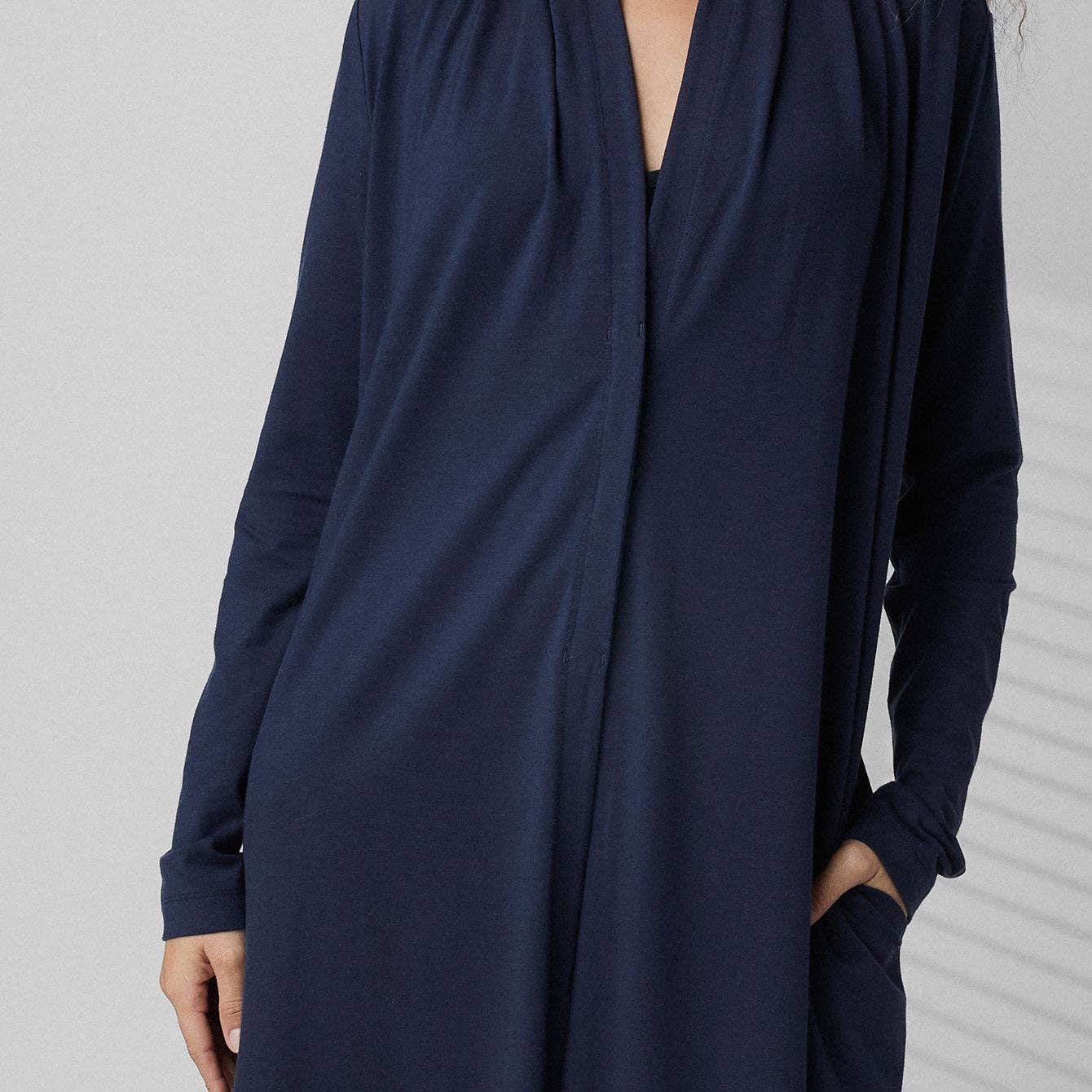 Slumberknit™ Maxi Robe: Deep Blue