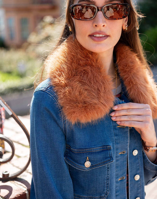Cozy Cabin Fur Collar-Ginger