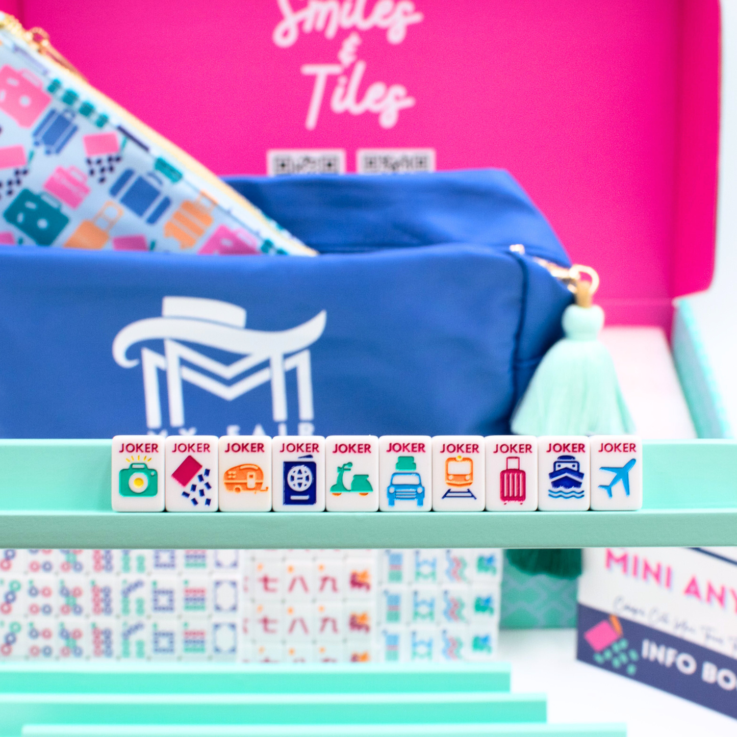 MINI TRAVEL MAHJONG White