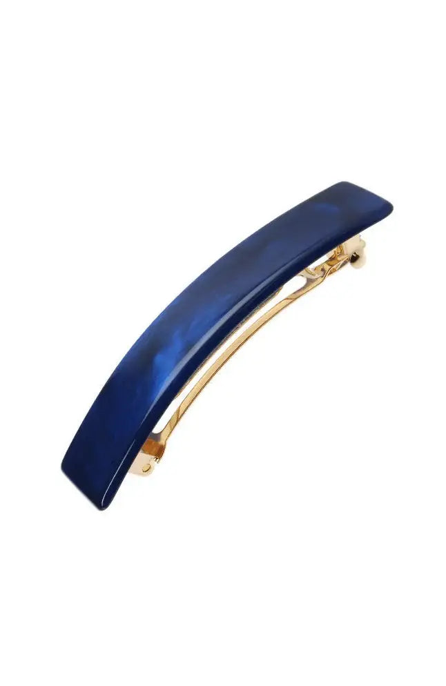 Classic Rectangle Barrette Natural Horn