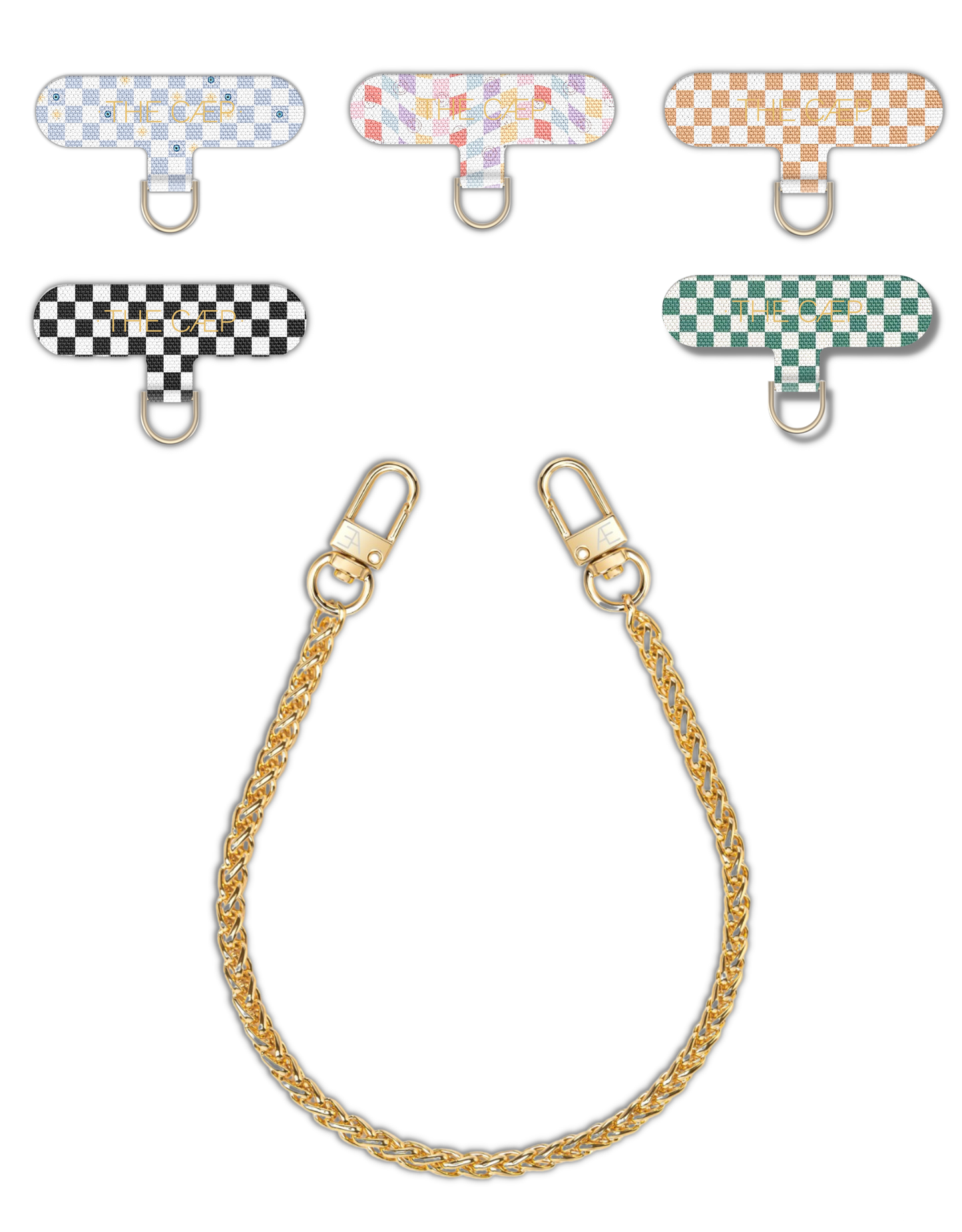 Universal Phone Hitch + Goldi Wristlet: Black Checkered