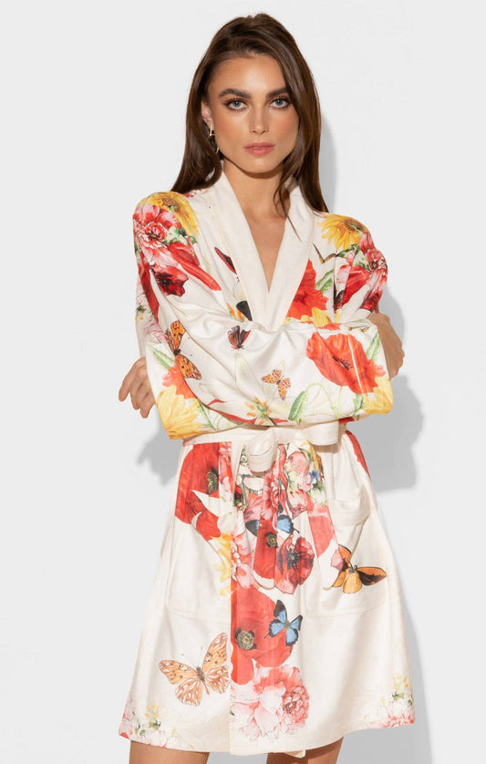 Bouquet Short Robe: One Size