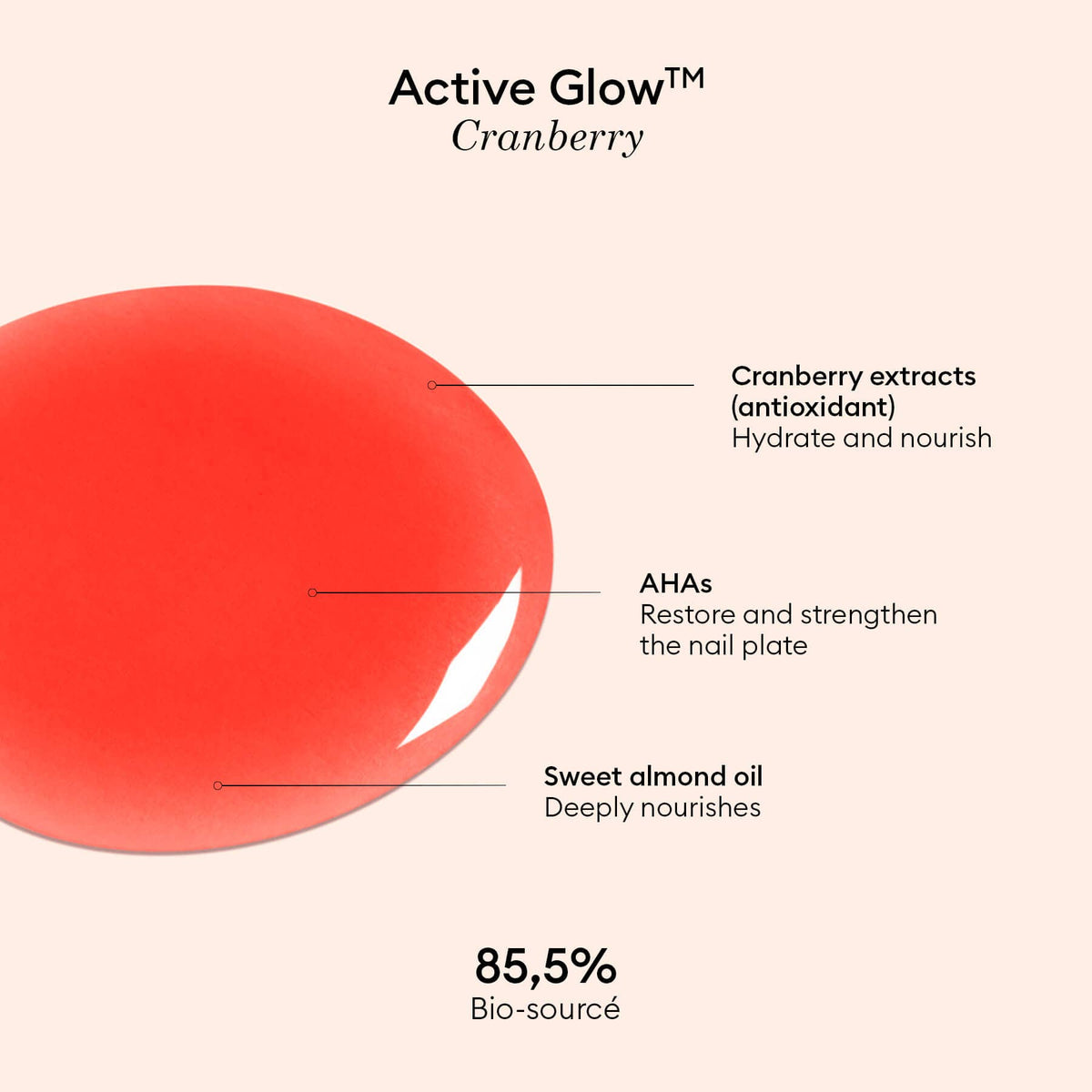 Nail Care - Active™ Glow Care Polish: Cranberry