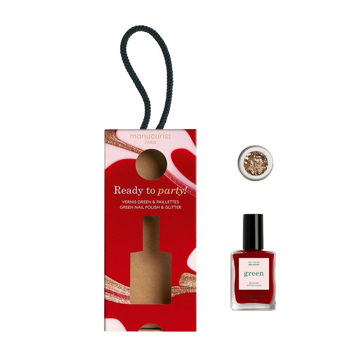 Red velvet & gold glitter kit