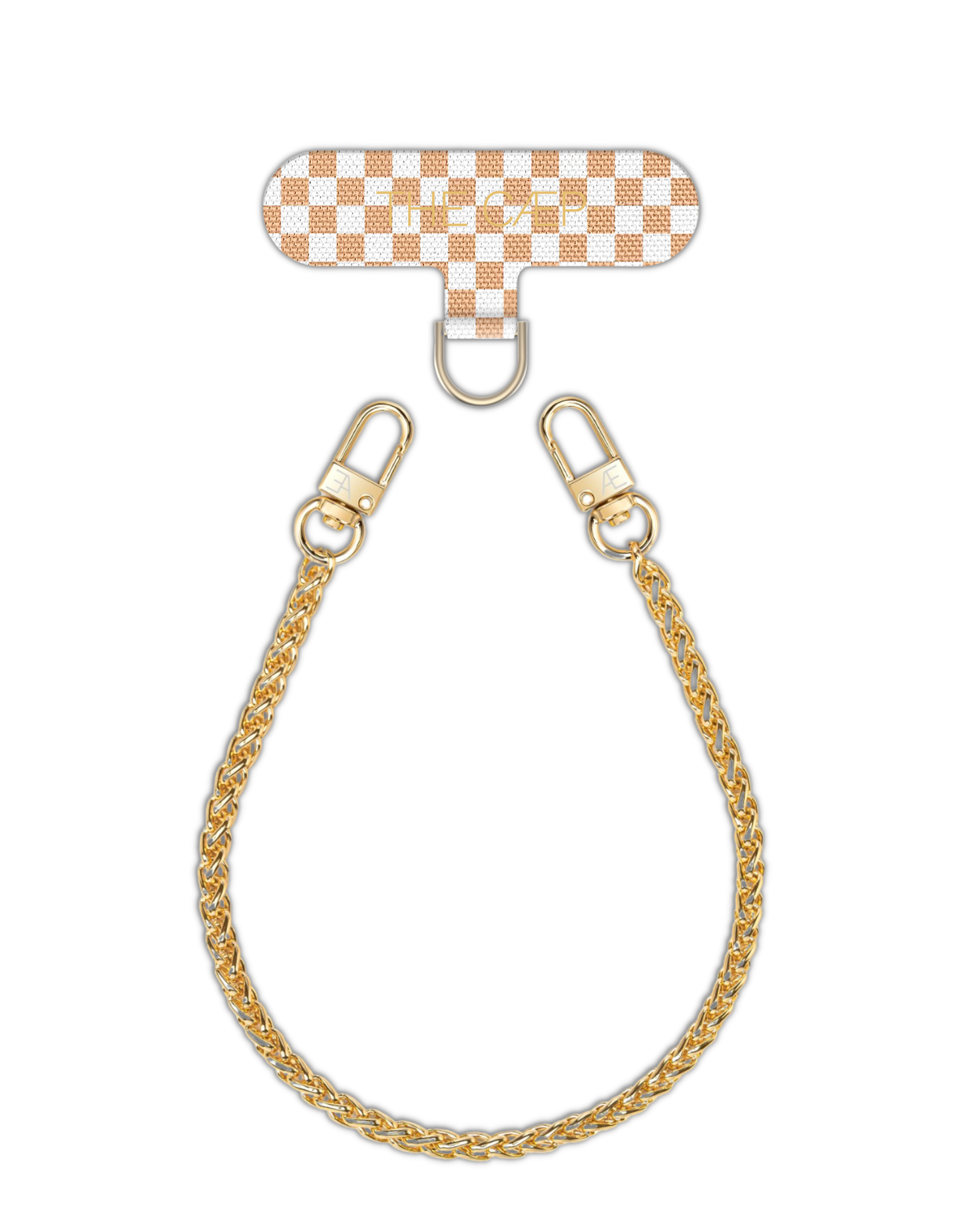 Universal Phone Hitch + Goldi Wristlet: Black Checkered