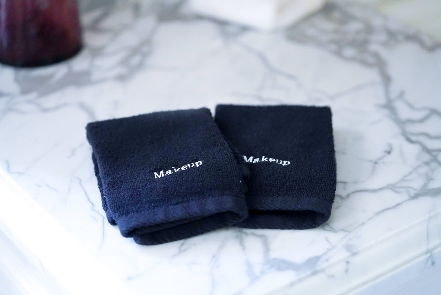 Black Make Up Washcloths, Set of 2