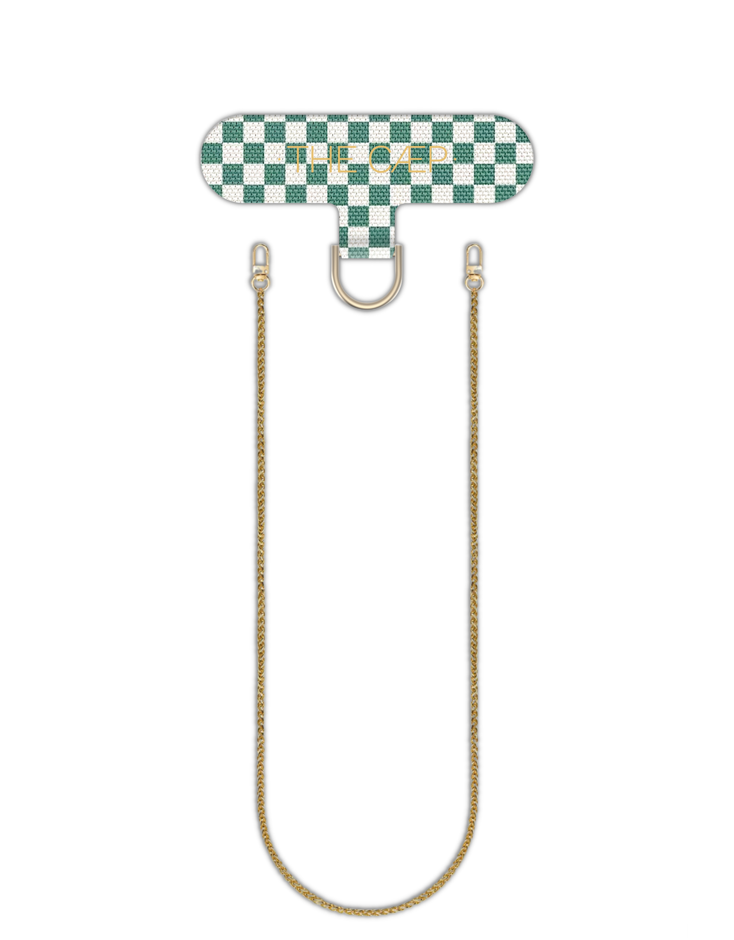Universal Phone Hitch + Goldi Crossbody: Beige Checkered / Maxi 55 inches