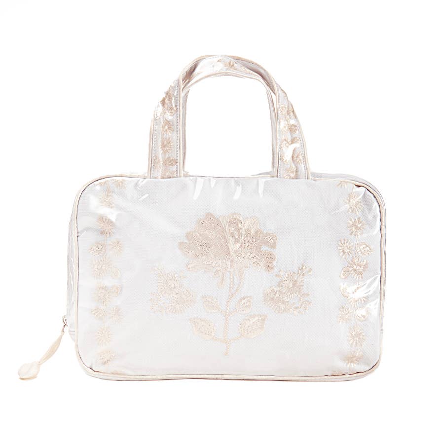 EMBROIDERED BAG: IVORY