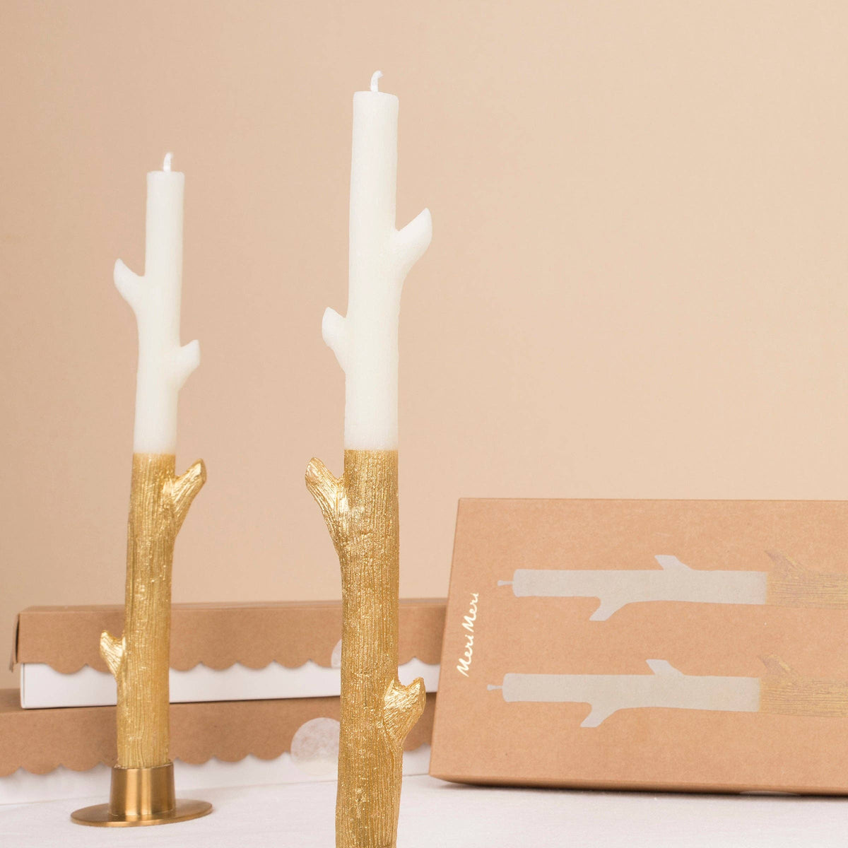 Gold Dipped Stick Candles