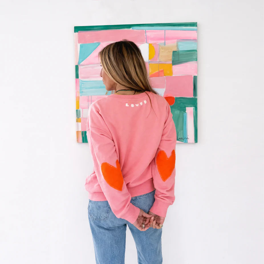 EX BF Patch Sweatshirt Palm Pink