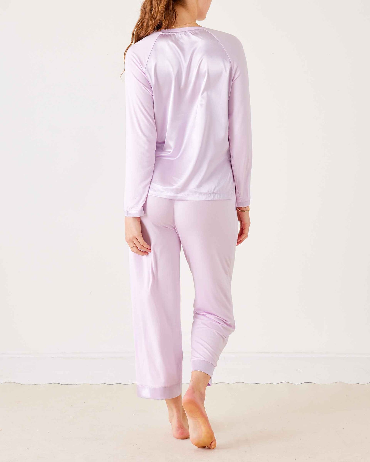 Satin Sailor PJ Set-Lilac