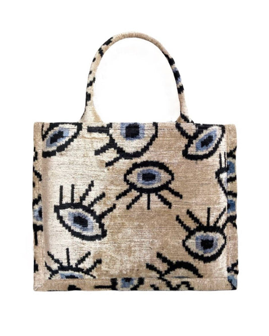 Silk Velvet Ikat Large Tote Bag