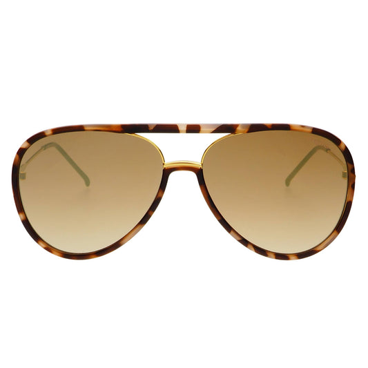 Shay Matte Tortoise / Gold Mirrored