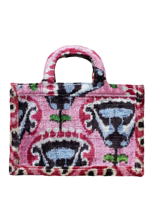 Silk Velvet Ikat Small Tote Bag