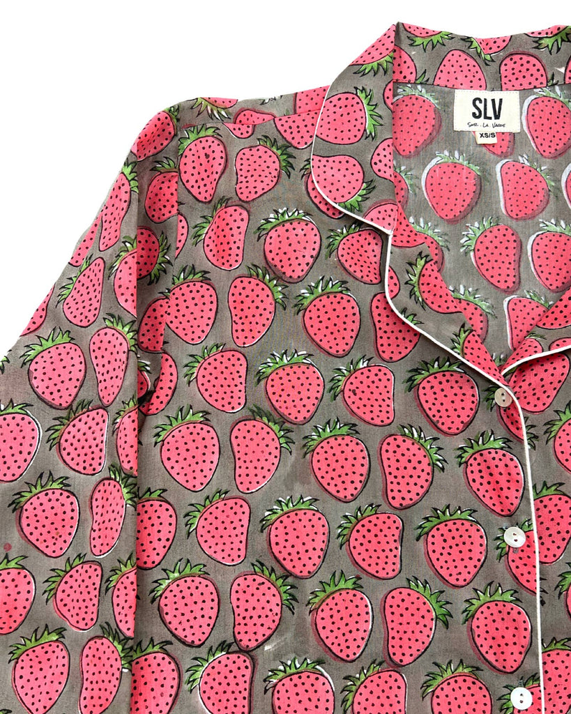 Strawberry Pajama Shorts Set